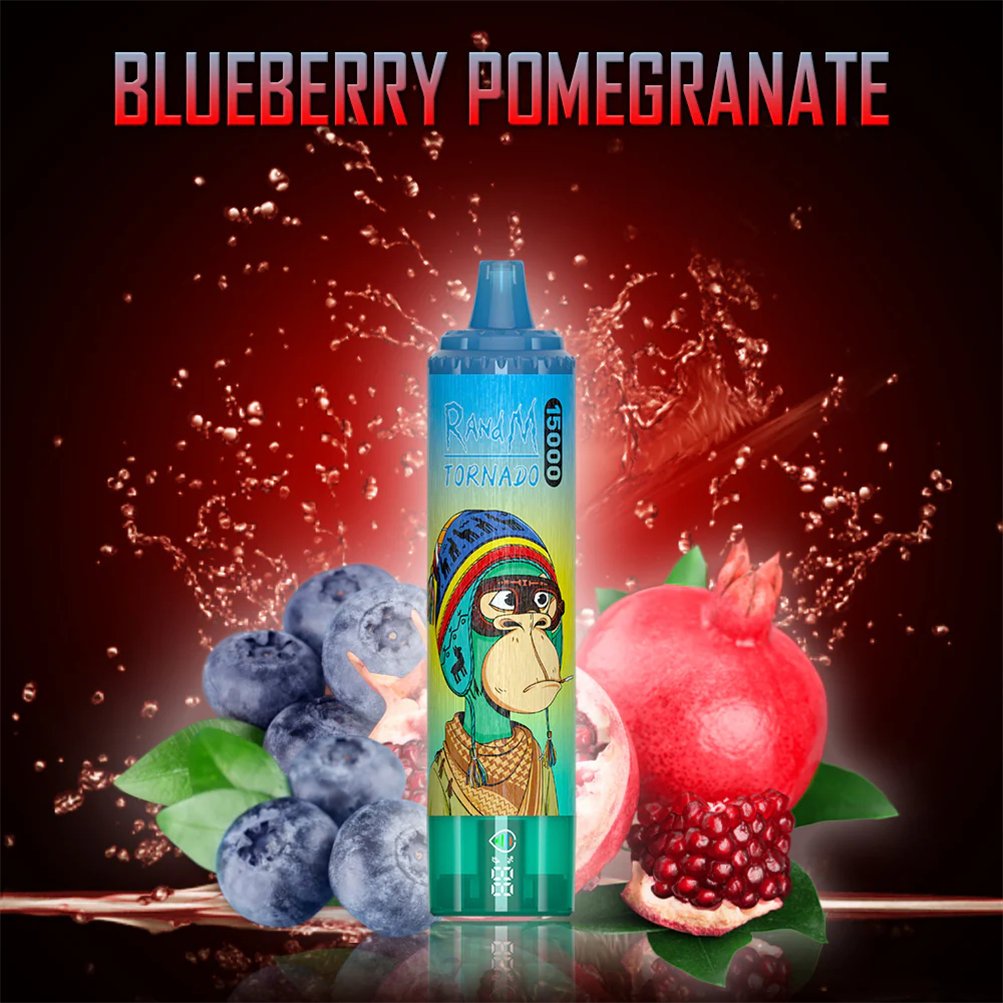blueberry pomegranate randm tornado vape 15000