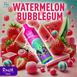 watermelon bubble gum randm tornado 9000 vape