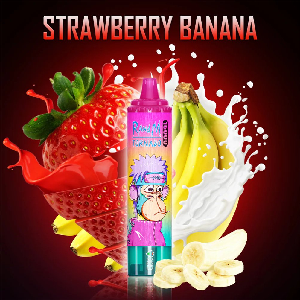 strawberry banana randm tornado vape 15000